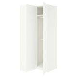 PAX / FORSAND corner wardrobe, white/white, 111/88x236 cm