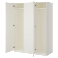 PAX / FORSAND wardrobe, white/white, 150x60x201 cm