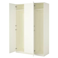 PAX / FORSAND wardrobe, white/white, 150x60x236 cm