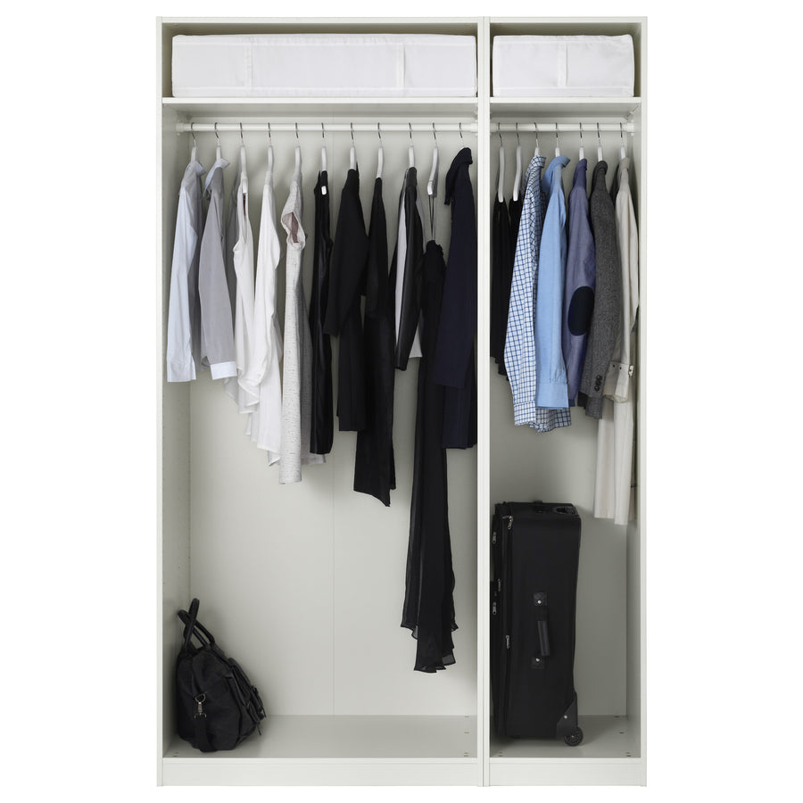 PAX / FORSAND wardrobe, white/white, 150x236.4x60 cm