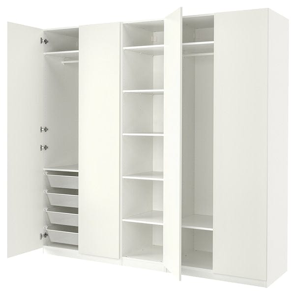 Ikea PAX / FORSAND - Wardrobe, white/white,250x60x236 cm