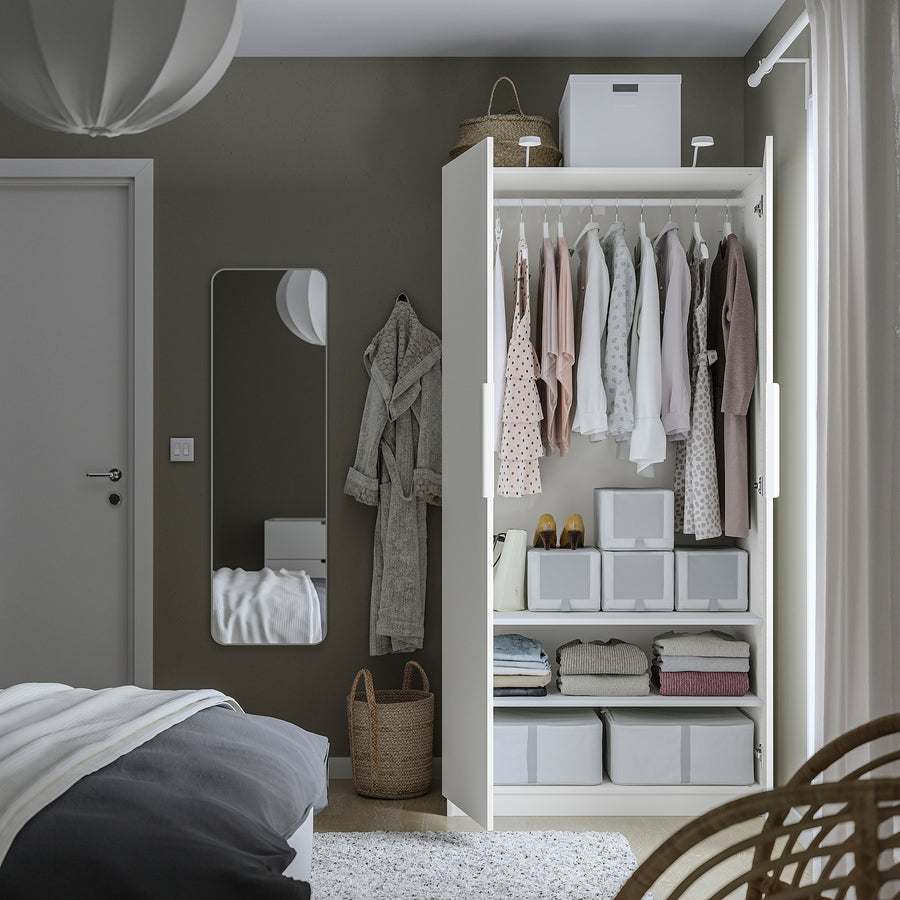 PAX / FORSAND wardrobe, white/white, 100x60x201 cm
