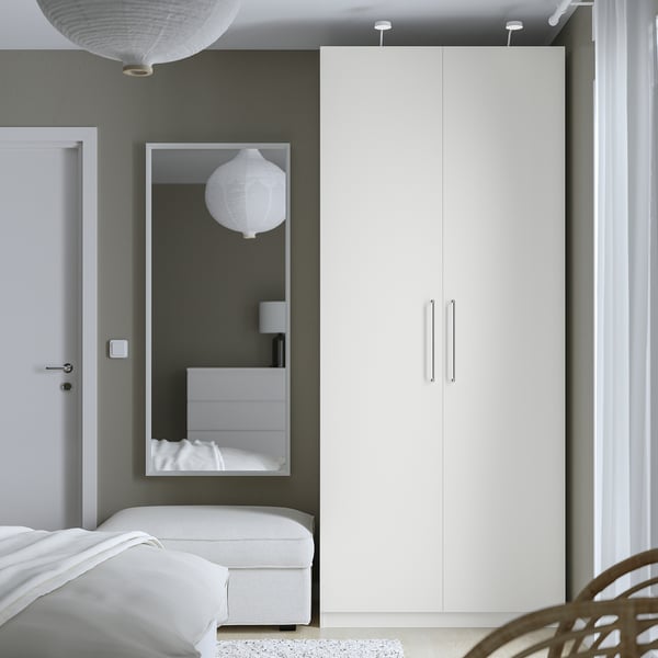 PAX / FORSAND wardrobe, white/white, 100x60x236 cm