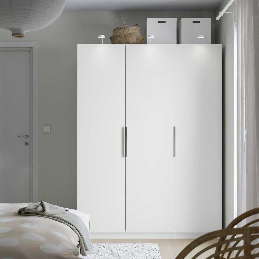 PAX / FORSAND wardrobe, white/white, 150x60x201 cm