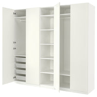 PAX / FORSAND - Wardrobe, white/white,250x60x236 cm