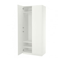 PAX / FORSAND wardrobe, white/white, 100x60x236 cm