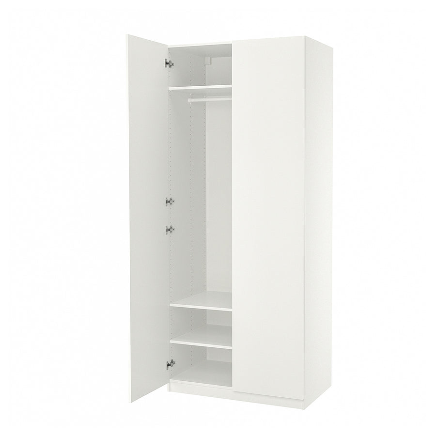 PAX / FORSAND wardrobe, white/white, 100x60x236 cm