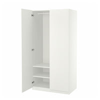PAX / FORSAND wardrobe, white/white, 100x60x201 cm