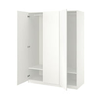 PAX / FORSAND wardrobe, white/white, 150x60x201 cm