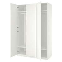 PAX / FORSAND wardrobe, white/white, 150x60x236 cm