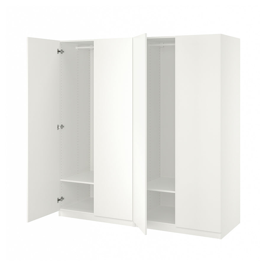 PAX / FORSAND wardrobe, white/white, 200x60x201 cm