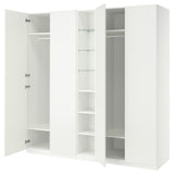 PAX / FORSAND wardrobe, white/white, 235x60x236 cm