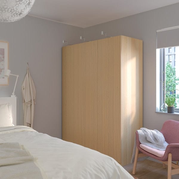 Ikea PAX / FORSAND - Wardrobe, oak effect with white stain / oak effect with white stain,150x60x201 cm