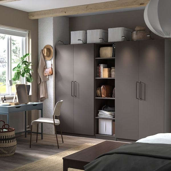 Ikea PAX / FORSAND - Wardrobe, dark grey/dark grey,250x60x201 cm