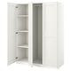 PAX / GRIMO wardrobe combination, white/white, 150x60x201 cm