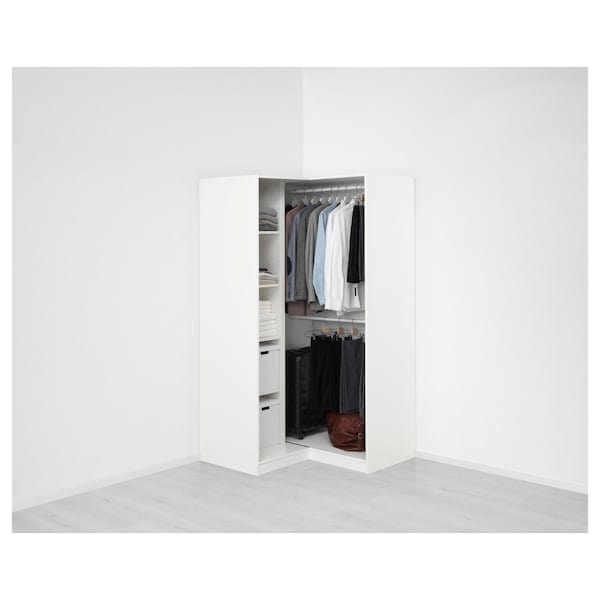 Ikea PAX / GRIMO - Corner wardrobe, white/white,110/110x201 cm