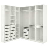 PAX corner wardrobe, white, 211/213x236 cm