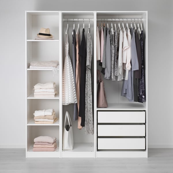 PAX wardrobe, white, 175x58x201 cm