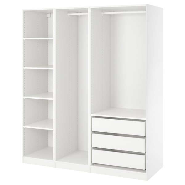 PAX wardrobe, white, 175x58x201 cm