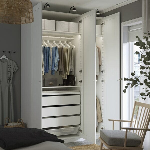 Ikea PAX / GULLABERG - Wardrobe combination, white/white,150x60x236 cm