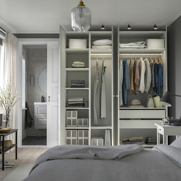Ikea PAX / GULLABERG - Wardrobe combination, white/white,200x60x236 cm