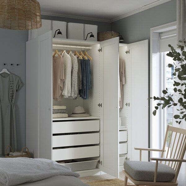 Ikea PAX / GULLABERG - Wardrobe combination, white/white,150x60x201 cm