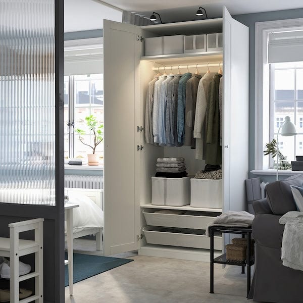 Ikea PAX / GULLABERG - Wardrobe combination, white/white,100x60x236 cm