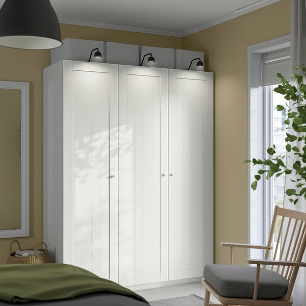 PAX / GULLABERG wardrobe combination, white/white, 150x60x201 cm