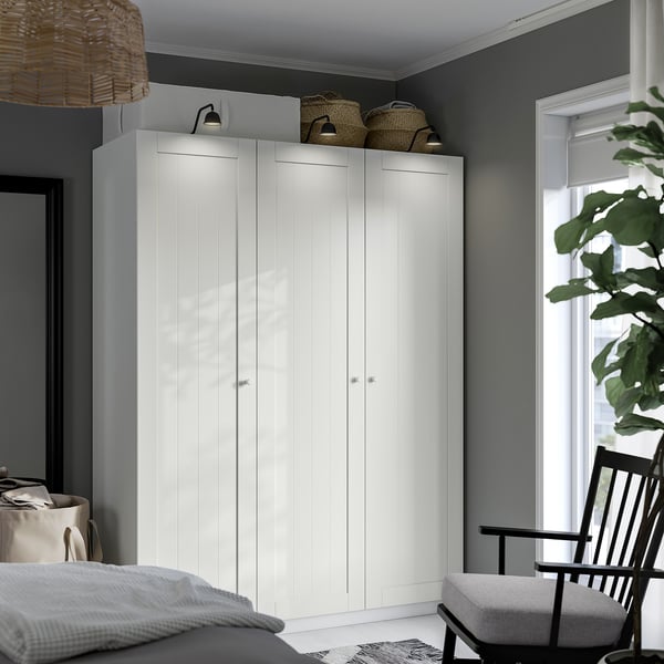 PAX / GULLABERG wardrobe combination, white/white, 150x60x201 cm