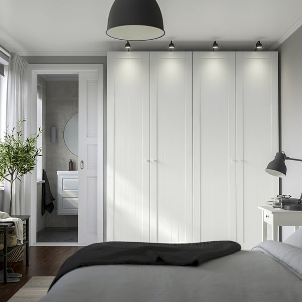 PAX / GULLABERG wardrobe combination, white/white, 200x60x236 cm