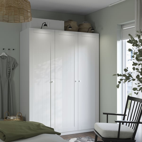 PAX / GULLABERG wardrobe combination, white/white, 150x60x201 cm