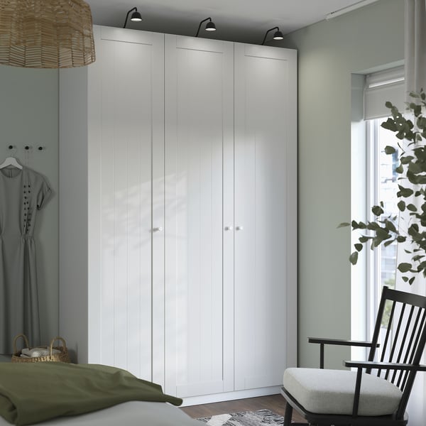 PAX / GULLABERG wardrobe combination, white/white, 150x60x236 cm