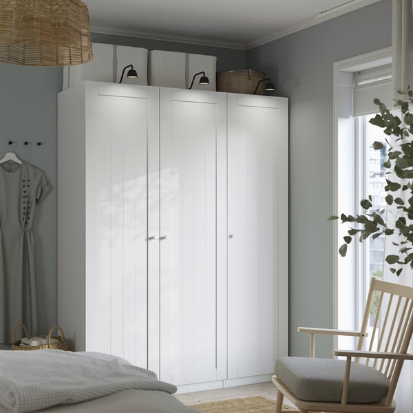 PAX / GULLABERG wardrobe combination, white/white, 150x60x201 cm