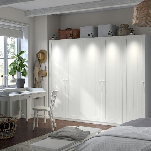 Ikea PAX / GULLABERG - Wardrobe combination, white/white,250x60x201 cm