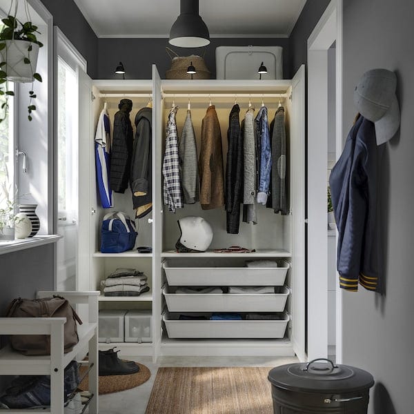 Ikea PAX / GULLABERG - Wardrobe combination, white/white,150x60x201 cm