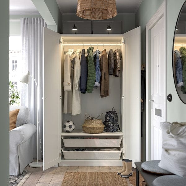 Ikea PAX / GULLABERG - Wardrobe combination, white/white,100x60x201 cm