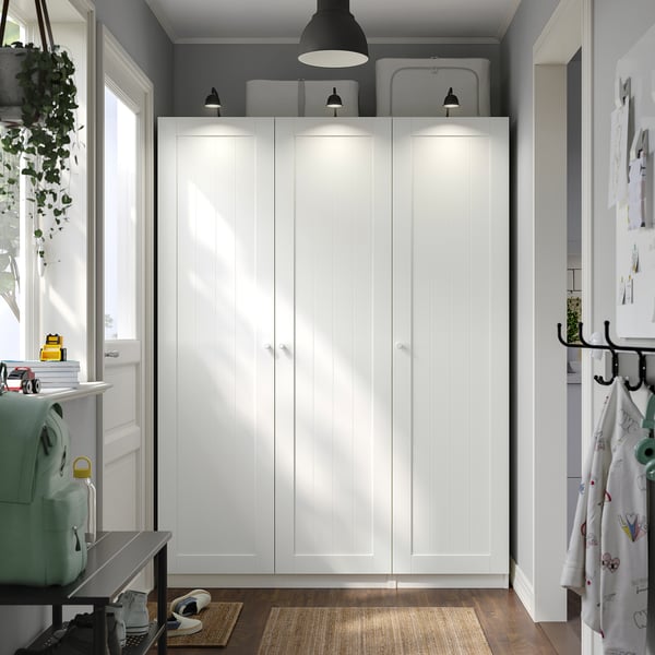 PAX / GULLABERG wardrobe combination, white/white, 150x60x201 cm