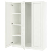 PAX / GULLABERG wardrobe combination, white/white, 150x60x201 cm