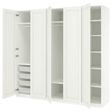 PAX / GULLABERG wardrobe combination, white/white, 250x60x236 cm