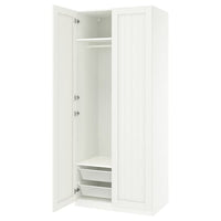 PAX / GULLABERG wardrobe combination, white/white, 100x60x236 cm