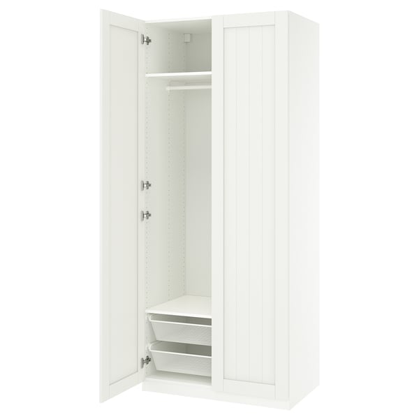 PAX / GULLABERG wardrobe combination, white/white, 100x60x236 cm