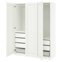 PAX / GULLABERG wardrobe combination, white/white, 150x60x201 cm