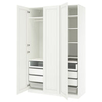 PAX / GULLABERG wardrobe combination, white/white, 150x60x236 cm