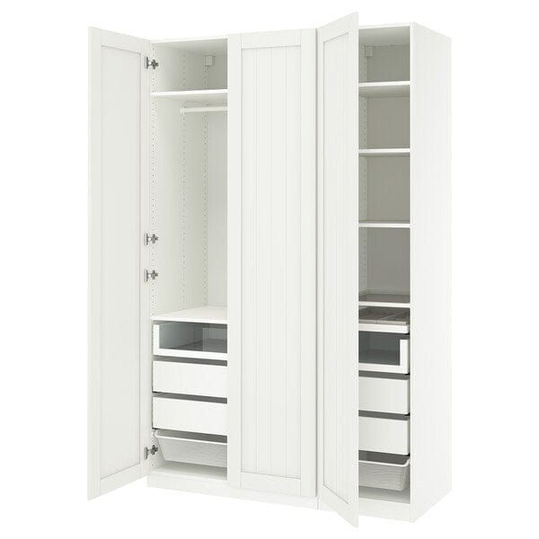 Ikea PAX / GULLABERG - Wardrobe combination, white/white,150x60x236 cm