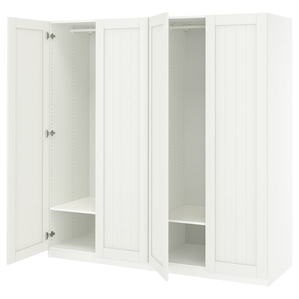 PAX / GULLABERG wardrobe combination, white/white, 200x60x201 cm
