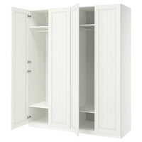 PAX / GULLABERG wardrobe combination, white/white, 200x60x236 cm
