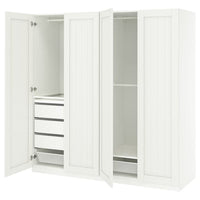 PAX / GULLABERG wardrobe combination, white/white, 200x60x201 cm