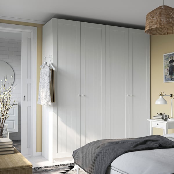 PAX / GULLABERG wardrobe combination, white/white, 200x60x236 cm