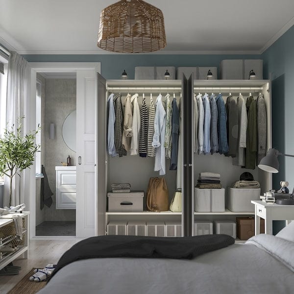 Ikea PAX / GULLABERG - Wardrobe combination, white/grey,200x60x201 cm