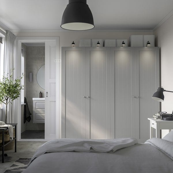 Ikea PAX / GULLABERG - Wardrobe combination, white/grey,200x60x201 cm